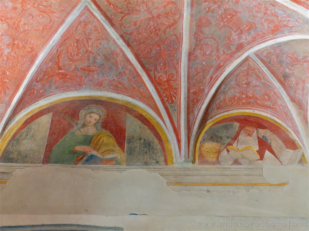 Milan (Italy) - Frescoes inside the sacristy of the Sanctuary of Our Lady of Grace at Ortica